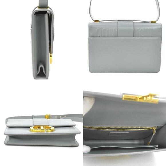 CHRISTIAN DIOR Gray Leather Shoulder Bag - Picture 2 of 5